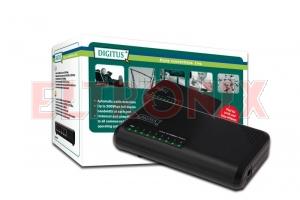 Obraz: SWITCH 8P DIGITUS DN-50022 8XEF DESKTOP CZARNY 10/100Mbps