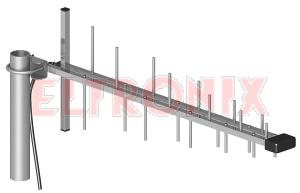 Obraz: ANTENA LOGARYTMICZNA GSM/DCS/UMTS/HSDPA ATK+5M -WT SMA R/P