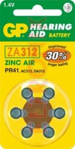 Obraz: BATERIA ZA312GP=PR41 1.4V DO APARATÓW SŁUCHOWYCH