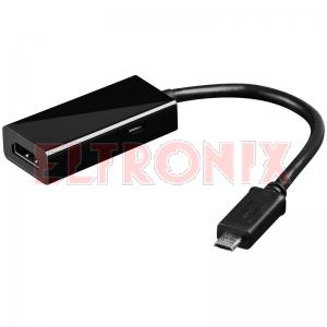 Obraz: ADAPTER MHL 51746 GOOBAY HDMI GNIAZD0-USB B MICRO WTYK 0.6M