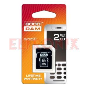 Obraz: KARTA PAMIĘCI MicroSD 2GB+ADAPTER SD GOODRAM