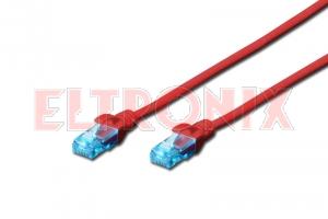 Obraz: PATCH CORD UTP5E 5M CAT5E CZERWONY AK/DK-15122-050/R DIGITUS