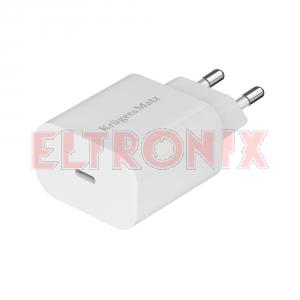 Obraz: ZASILACZ SIECIOWY QC 3.0/18W USB"C" 5V/3A 9V/2A,12V/1.25A