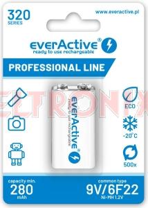 Obraz: AKUMULATOR 6F22/9V EVERACTIVE SERIA 320mAh /min 280mA/