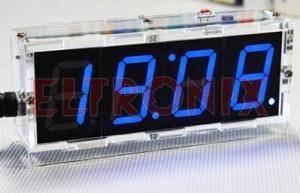 Obraz: MODUŁ ZEGARA BIURKOWEGO Z TERMOMETREM WYŚWIETLACZ 4XLED 25MM