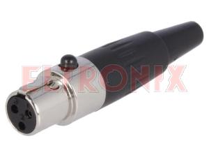 Obraz: NASADKA XLR MINI 3PIN BLACK/CZARNA/