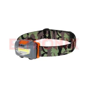 Obraz: LATARKA LED 3W COB NAGŁOWNA URZ0909 120lm 20m 3xAAA