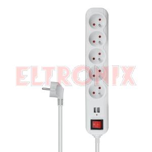 Obraz: LISTWA ZASILAJĄCA Z FILTREM FMP9115U 1.5M 5GNIAZD 2XGN USB