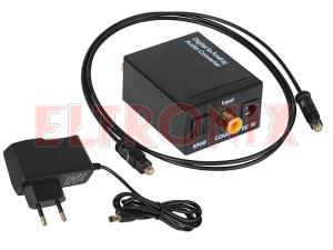 Obraz: KONWERTER OPTYCZNY DAC NA 2xGN CHINCH+JACK Z ZAILACZEN