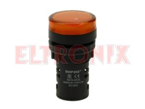 Obraz: KONTROLKA LED F22O ORANGE POMARAŃCZOWA 230V AC FImontaź=22mm