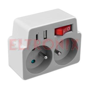 Obraz: ROZDZIELACZ SIECIOWY P905+2XUSB
