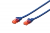 PATCH CORD U-UTP KAT6 5M DIGITUS NIEBIESKI