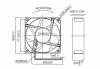 Obraz: WENTYLATOR EE80252BX-000U-A99 24VDC 76.5m3/h Ł.KULKOWE 38dBa